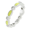 WildKlass Yellow Link Enamel Stacker Ring-WildKlass Jewelry