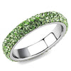 WildKlass Stainless Steel Ring High Polished Women Top Grade Crystal Peridot-WildKlass Jewelry
