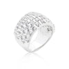 WildKlass Channel Set Princess Cut Ring-WildKlass Jewelry