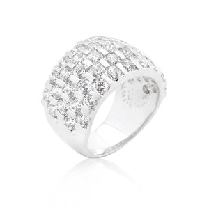 WildKlass Channel Set Princess Cut Ring-WildKlass Jewelry