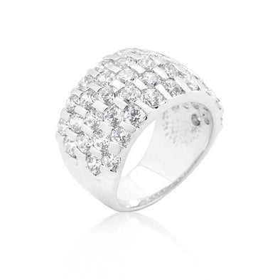 WildKlass Channel Set Princess Cut Ring-WildKlass Jewelry
