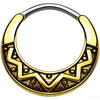 Septum Clicker Antique Tribal Fan Septum Ring-WildKlass Jewelry