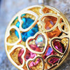 Gold Plated Fancy 3D Heart WildKlass Navel Ring-WildKlass Jewelry