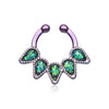 Colorline Opal Quinary Spear WildKlass Fake Septum Clip-On Ring-WildKlass Jewelry