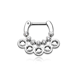 Aureole Gemina Sparkle WildKlass Septum Clicker-WildKlass Jewelry