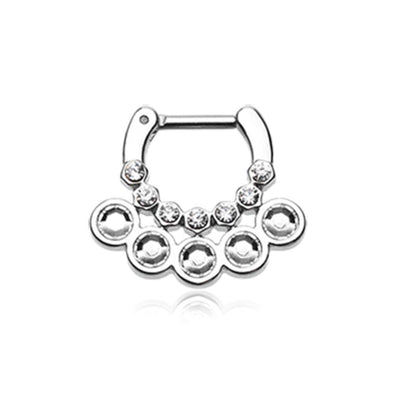 Aureole Gemina Sparkle WildKlass Septum Clicker-WildKlass Jewelry