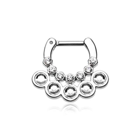 Aureole Gemina Sparkle WildKlass Septum Clicker-WildKlass Jewelry