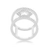 WildKlass 0.75ct CZ Rhodium Plated Star Contemporary Ring-WildKlass Jewelry