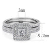 WildKlass Stainless Steel Ring High Polished Women AAA Grade CZ Clear-WildKlass Jewelry