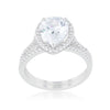 WildKlass Halo Solitaire Pear Engagement Ring-WildKlass Jewelry
