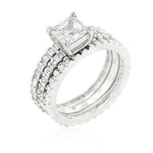 WildKlass Bridal Triple Ring Set-WildKlass Jewelry