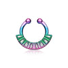 Colorline Sabre Arc WildKlass Fake Septum Clip-On Ring-WildKlass Jewelry