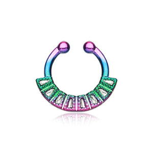 Colorline Sabre Arc WildKlass Fake Septum Clip-On Ring-WildKlass Jewelry