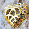 Gold Plated 3D Lovely Heart WildKlass Navel Ring-WildKlass Jewelry