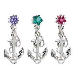 Inverted WildKlass Navel with Anchor Charm (14g 7/16's")-WildKlass Jewelry