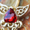 Gold Plated Reverse Winged Heart Navel Ring-WildKlass Jewelry