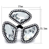 WildKlass Stainless Steel Ring IP Black Women Top Grade Crystal Clear-WildKlass Jewelry