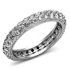 WildKlass Stainless Steel Eternity Ring High Polished (no Plating) Women AAA Grade CZ Clear-WildKlass Jewelry