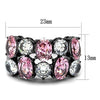 WildKlass Stainless Steel Ring IP Light Black (IP Gun) Women AAA Grade CZ Rose-WildKlass Jewelry