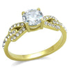 WildKlass Stainless Steel Ring IP Gold Women AAA Grade CZ Clear-WildKlass Jewelry