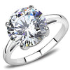 WildKlass Stainless Steel Ring High Polished Women AAA Grade CZ Clear-WildKlass Jewelry