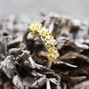 316L Stainless Steel Golden Flowers Seamless WildKlass Circular Ring/Cartilage Earring-WildKlass Jewelry
