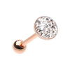 Rose Golden Multi-Sprinkle Dot Multi Gem WildKlass Barbell Tongue Ring-WildKlass Jewelry