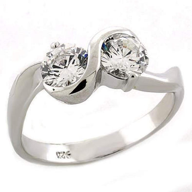 WildKlass Stainless Steel Ring Rhodium Women AAA Grade CZ Clear-WildKlass Jewelry