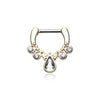 Golden Radiant Kao WildKlass Septum Clicker-WildKlass Jewelry