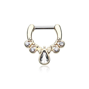Golden Radiant Kao WildKlass Septum Clicker-WildKlass Jewelry