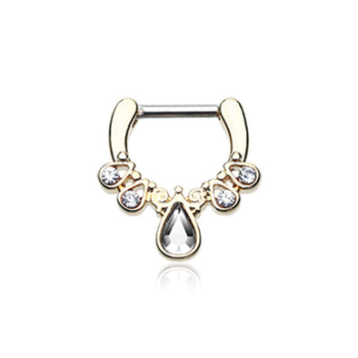 Golden Radiant Kao WildKlass Septum Clicker-WildKlass Jewelry