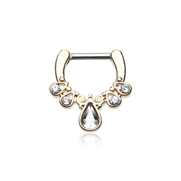 Golden Radiant Kao WildKlass Septum Clicker-WildKlass Jewelry