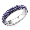 WildKlass Stainless Steel Ring High Polished Women Top Grade Crystal Tanzanite-WildKlass Jewelry
