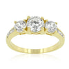 WildKlass Triplet Golden Wedding Ring-WildKlass Jewelry