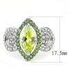 WildKlass Stainless Steel Ring No Plating Women AAA Grade CZ Apple Green Color-WildKlass Jewelry