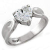 WildKlass 925 Sterling Silver Ring High-Polished Women AAA Grade CZ Clear-WildKlass Jewelry