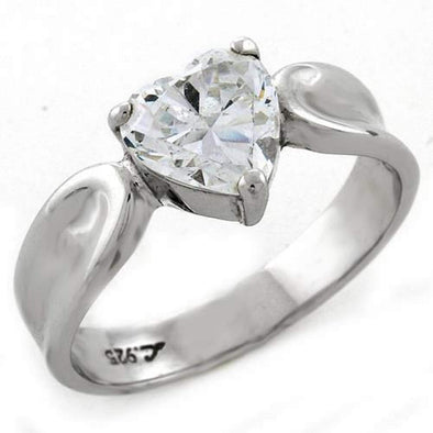 WildKlass 925 Sterling Silver Ring High-Polished Women AAA Grade CZ Clear-WildKlass Jewelry