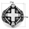 WildKlass Stainless Steel Ring High Polished Men Epoxy Jet-WildKlass Jewelry