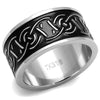 WildKlass Stainless Steel Ring High Polished Men Epoxy Jet-WildKlass Jewelry