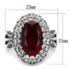 WildKlass Stainless Steel Ring IP Light Black (IP Gun) Women Synthetic Siam-WildKlass Jewelry