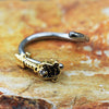 316L Stainless Steel Golden Key Seamless WildKlass Circular Ring/Cartilage Earring-WildKlass Jewelry