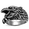 WildKlass Stainless Steel Ring High Polished Men Epoxy Jet-WildKlass Jewelry