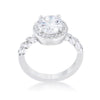 WildKlass 2.2ct Clear CZ Rhodium Plated Classic Ring-WildKlass Jewelry