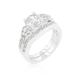 WildKlass Triple Stone Engagement Set-WildKlass Jewelry