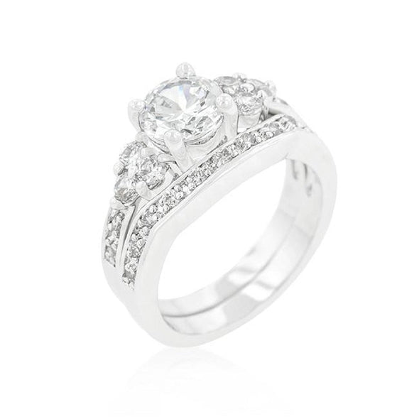 WildKlass Triple Stone Engagement Set-WildKlass Jewelry