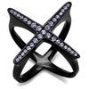 WildKlass Stainless Steel Ring IP Women Top Grade Crystal Amethyst-WildKlass Jewelry
