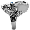WildKlass Stainless Steel Ring Two-Tone IP Black Women Synthetic Montana-WildKlass Jewelry