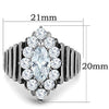 WildKlass Stainless Halo Steel Ring High Polished (no Plating) Women AAA Grade CZ Clear-WildKlass Jewelry