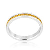WildKlass Stylish Stackables with Yellow Crystal Ring-WildKlass Jewelry