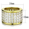 WildKlass Stainless Steel Ring IP Gold Women AAA Grade CZ Clear-WildKlass Jewelry
